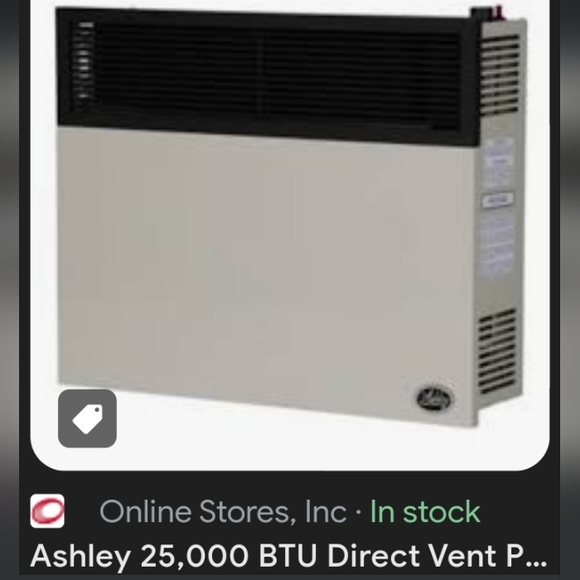 25000 btu self venting natural gas heater